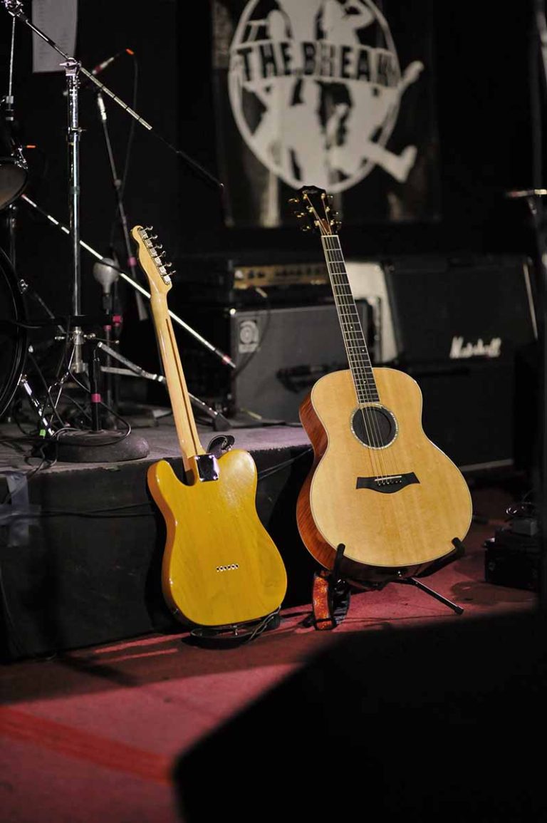 Guitars on stage